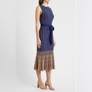 FREEMARKET Tie Belt Knit Dress in
Blue
